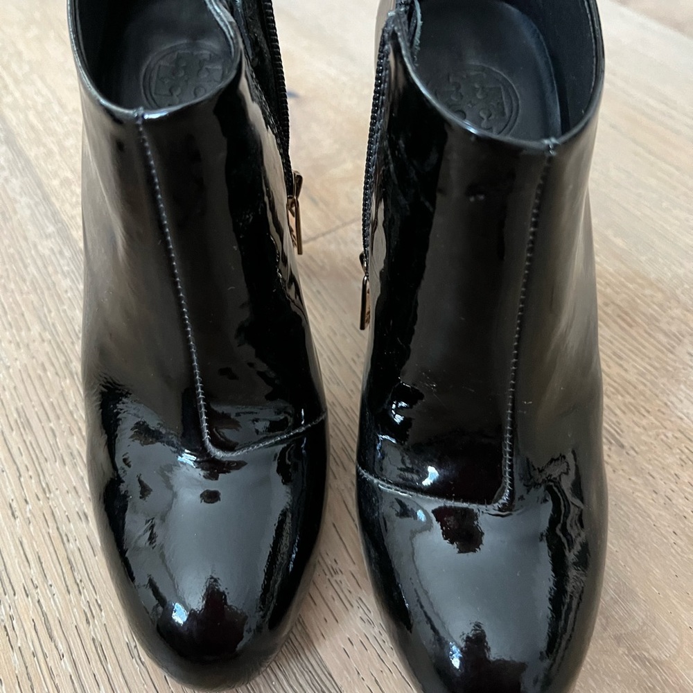 Tory Burch patent leather booties